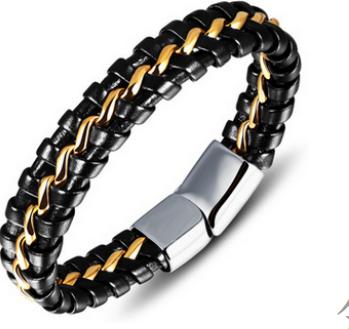 S.steel leather bracelet