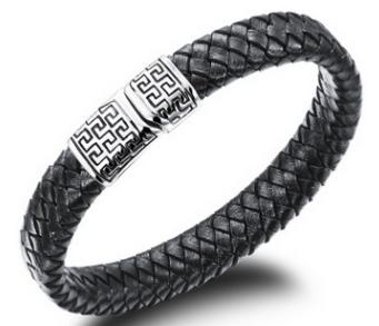 S.steel leather bracelet