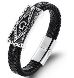 S.steel leather bracelet