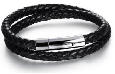 S.steel leather bracelet