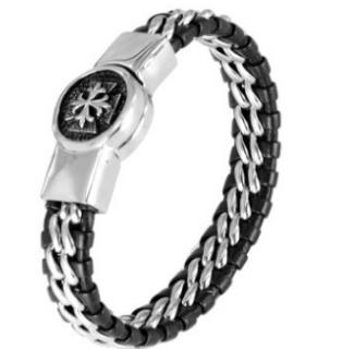 S.steel leather bracelet
