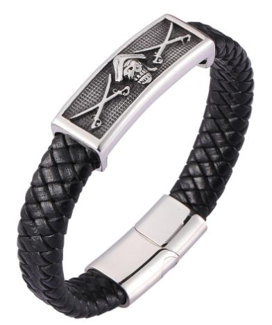 S.steel leather bracelet