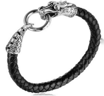 S.steel leather bracelet