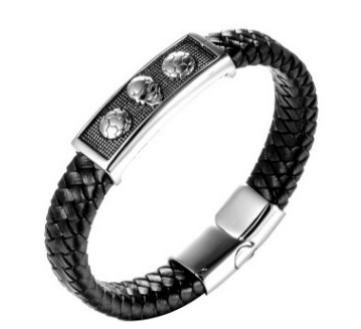S.steel leather bracelet