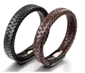 S.steel leather bracelet