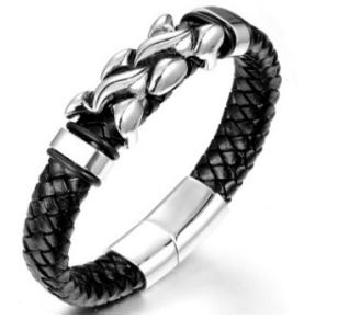 S.steel leather bracelet