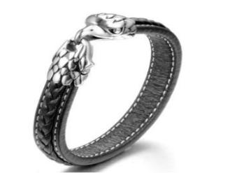 S.steel leather bracelet