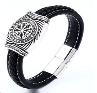 S.steel leather bracelet