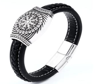 S.steel leather bracelet