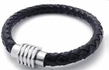 S.steel leather bracelet