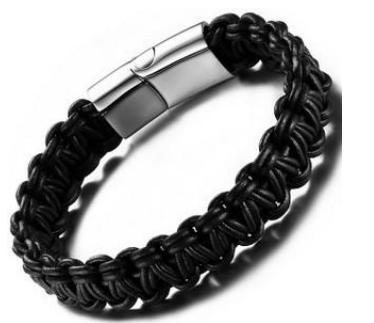 S.steel leather bracelet