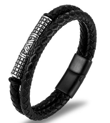 S.steel leather bracelet