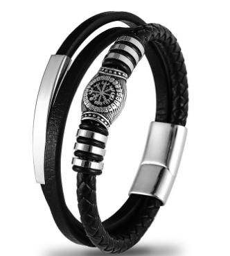 S.steel leather bracelet