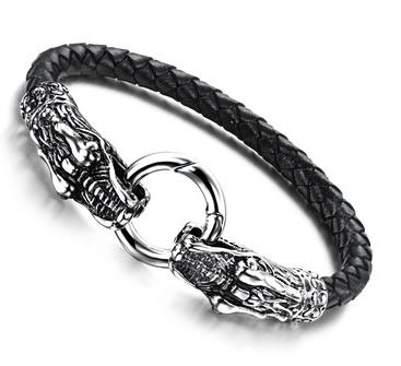 S.steel leather bracelet