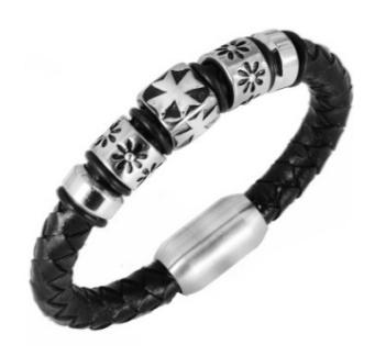 S.steel leather bracelet